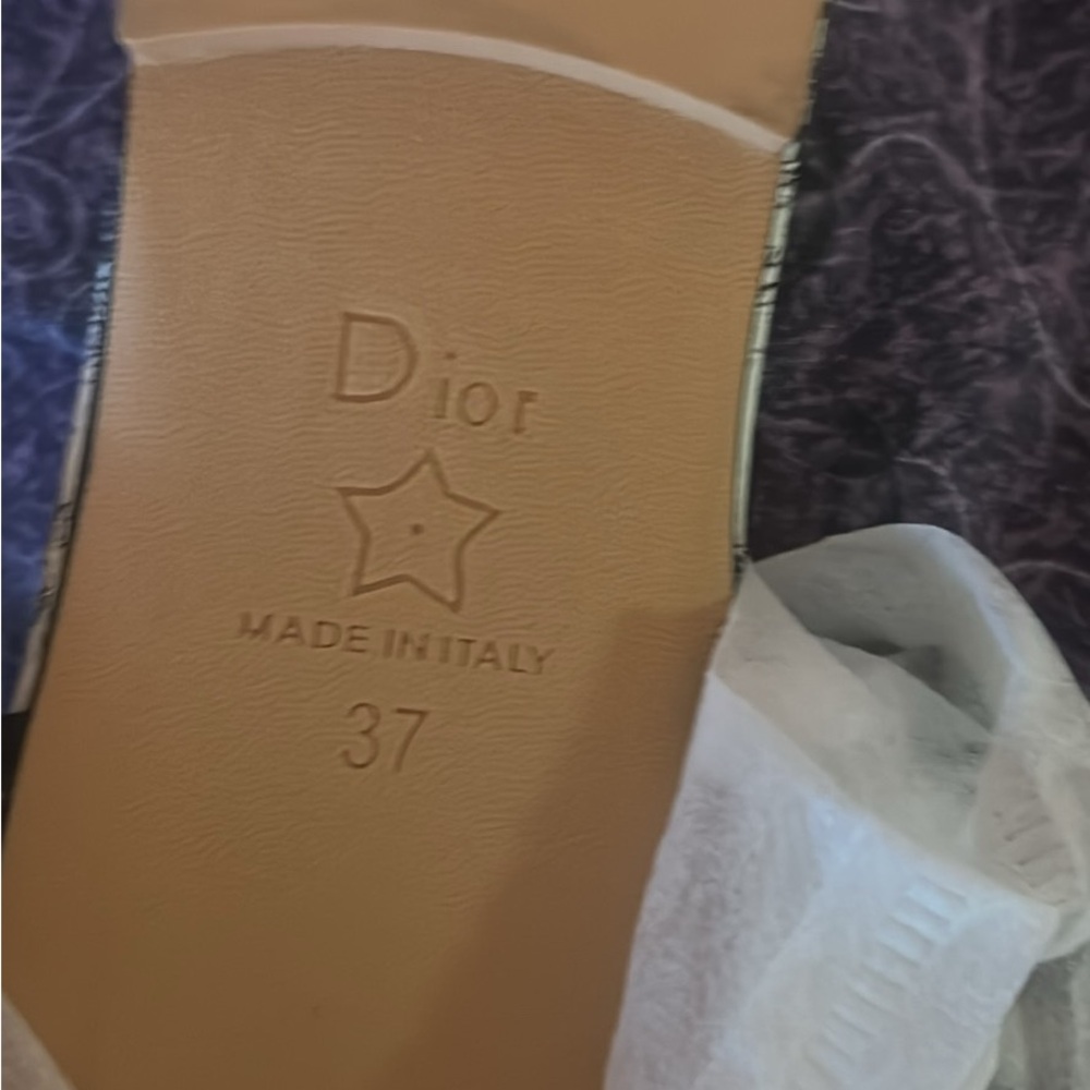 Dior Black and Cream Embroidered Strap